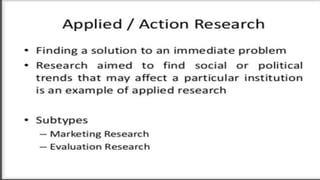 Types of research 