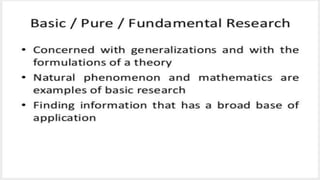 Types of research 