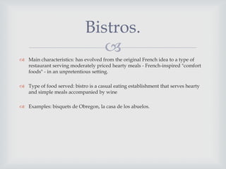 Types of restaurants 2 | PPTX
