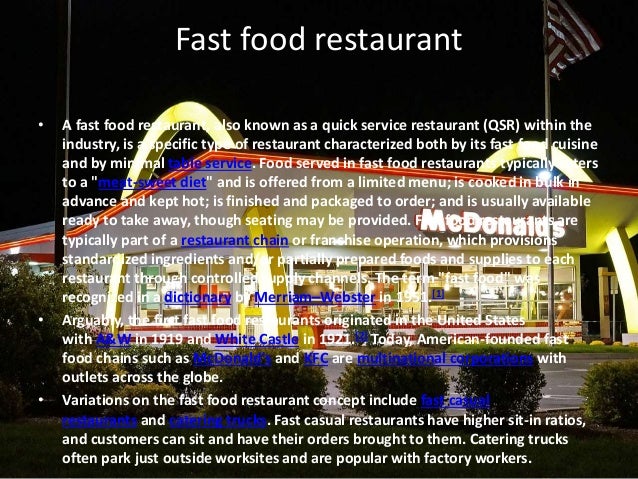 How Is Each Food Service Operation Characterized How Is Each Food Service Operation Characterized