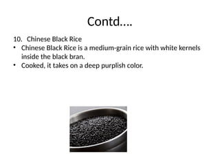 Types of rice and its storage. Varieties of rice | PPTX