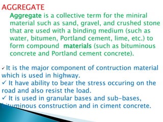 Types of road material and its tests | PDF