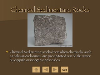 Precipitated Rocks Types Of Rocks! | PPT