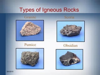 Rocks names of different 