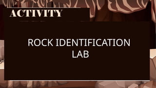 ACTIVITY
ROCK IDENTIFICATION
LAB
 