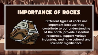 The Importance Of Rocks Types of Rocks Educational Presentation in Brown and White Cartoon ...