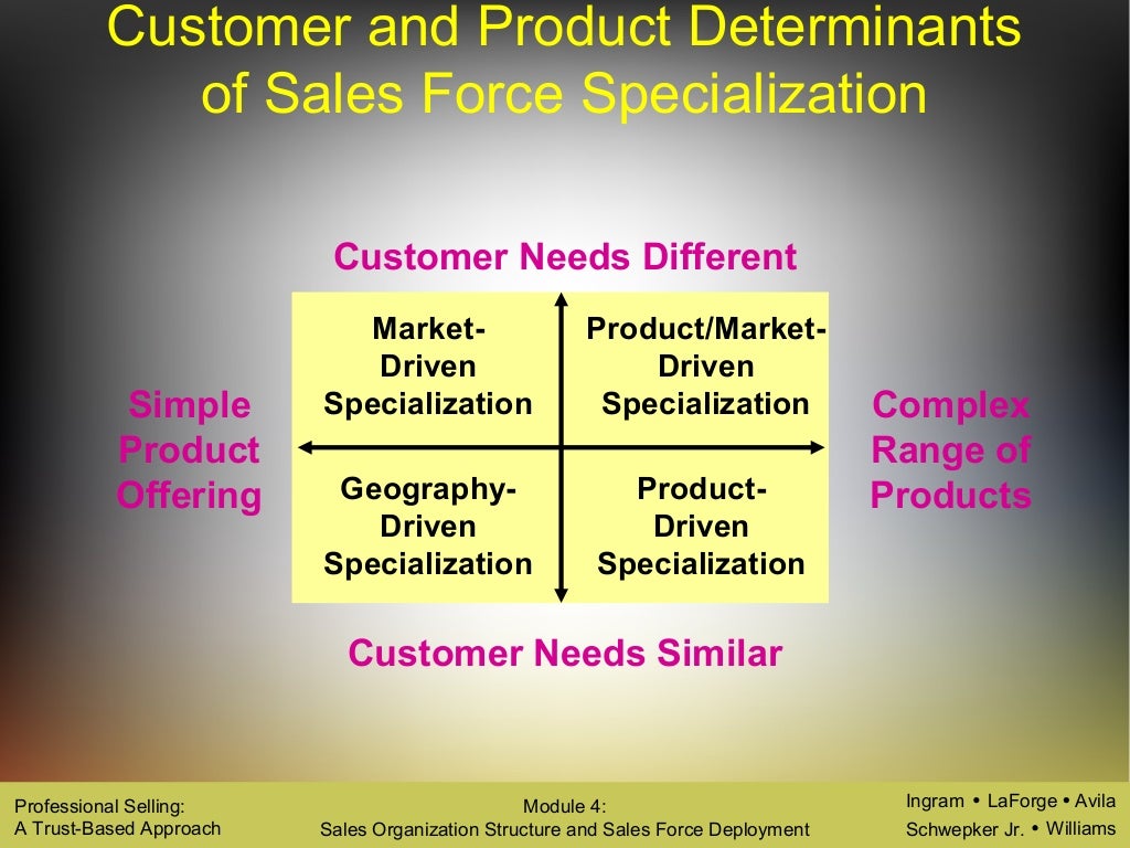 Types of sales organisation structure