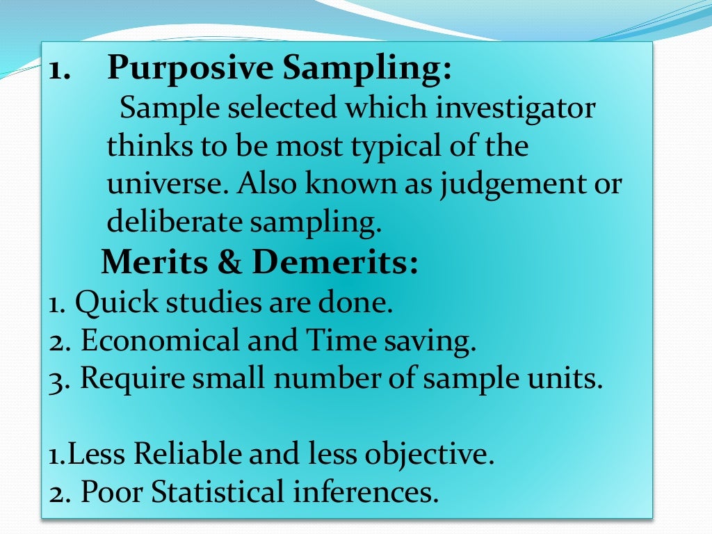Types of sampling