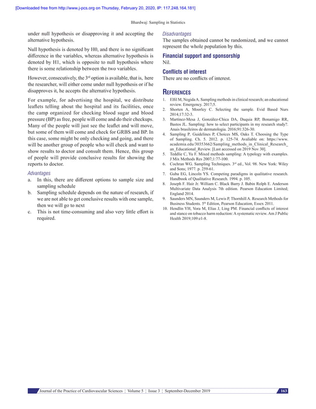 Types of sampling in research | PDF | Biological Sciences | Science