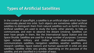 Comprehensive Overview of Artificial Satellites and Their Diverse ...