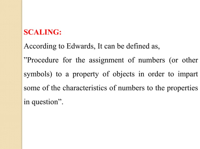 Types of Scales and Scaling Techniques | PPTX | Science