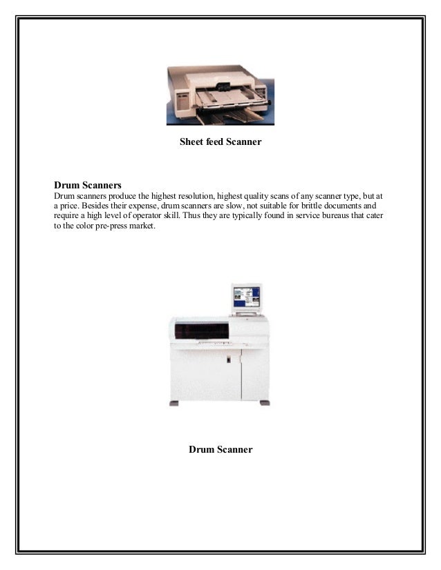 Types of scanner........