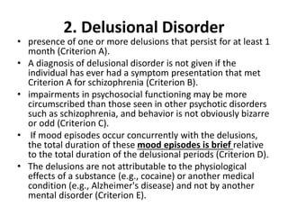 Types of schizophrenia spectrum disorder | PPTX