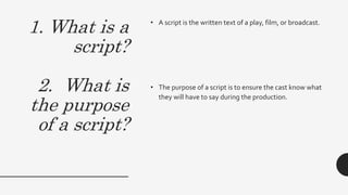 Types of script | PPT