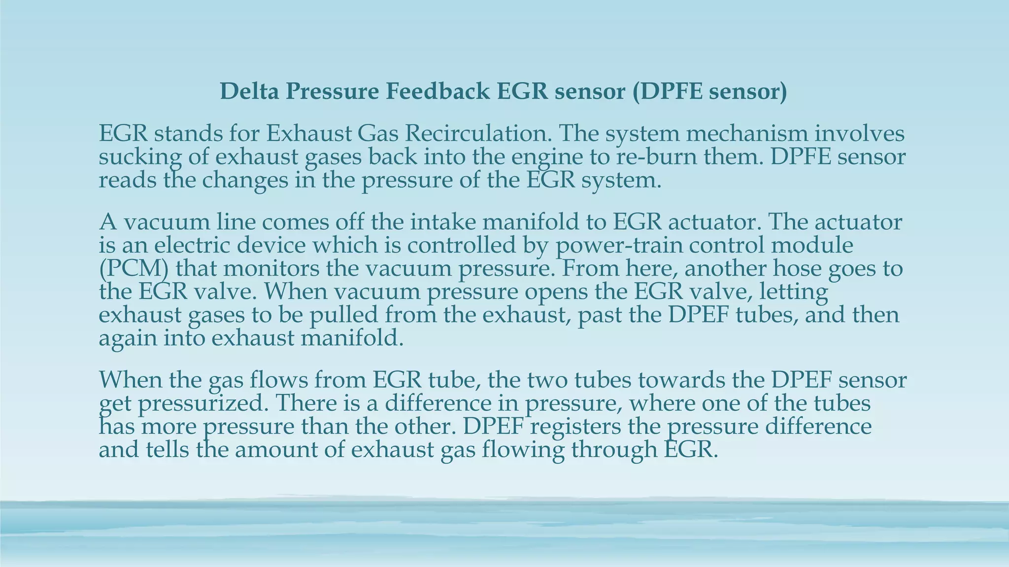 Types of Sensors Used in Automobile Engine | PPTX