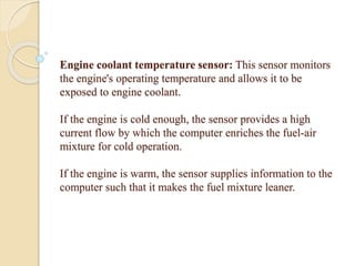 Types of Sensors Used in Multi-Point Fuel Injection System | PPTX