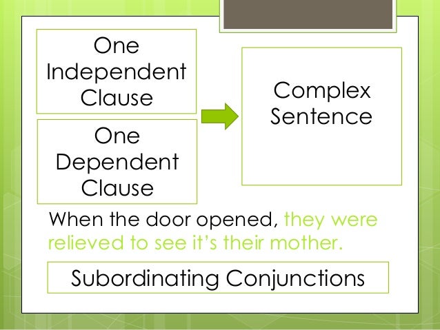 Types of sentence according to structure