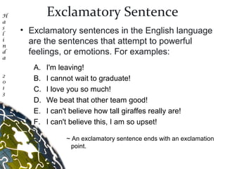 Types of sentences | PPT