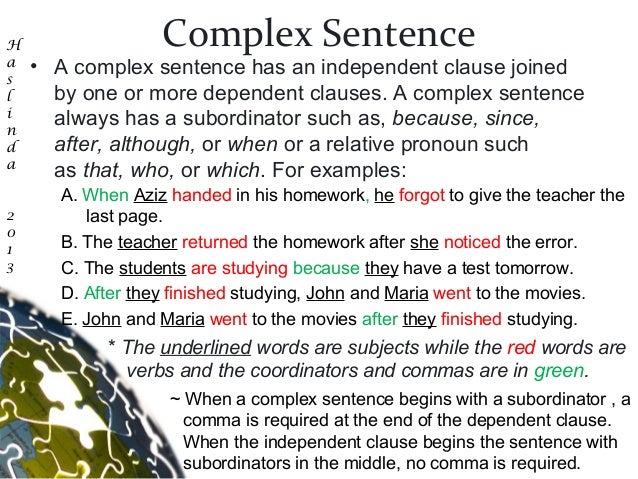 Types of sentences