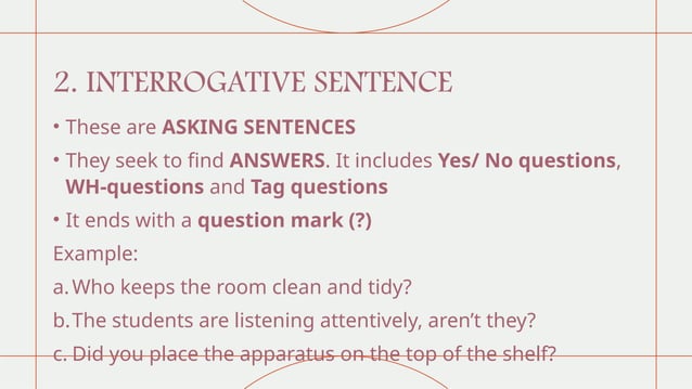 Types of Sentences According to Structure | PPT