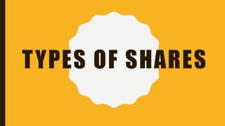 TYPES OF SHARES
 