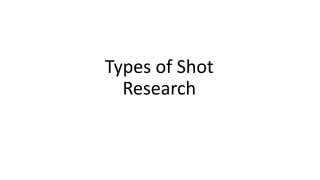 Types of Shot
Research

 