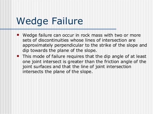 Types of slope failures
