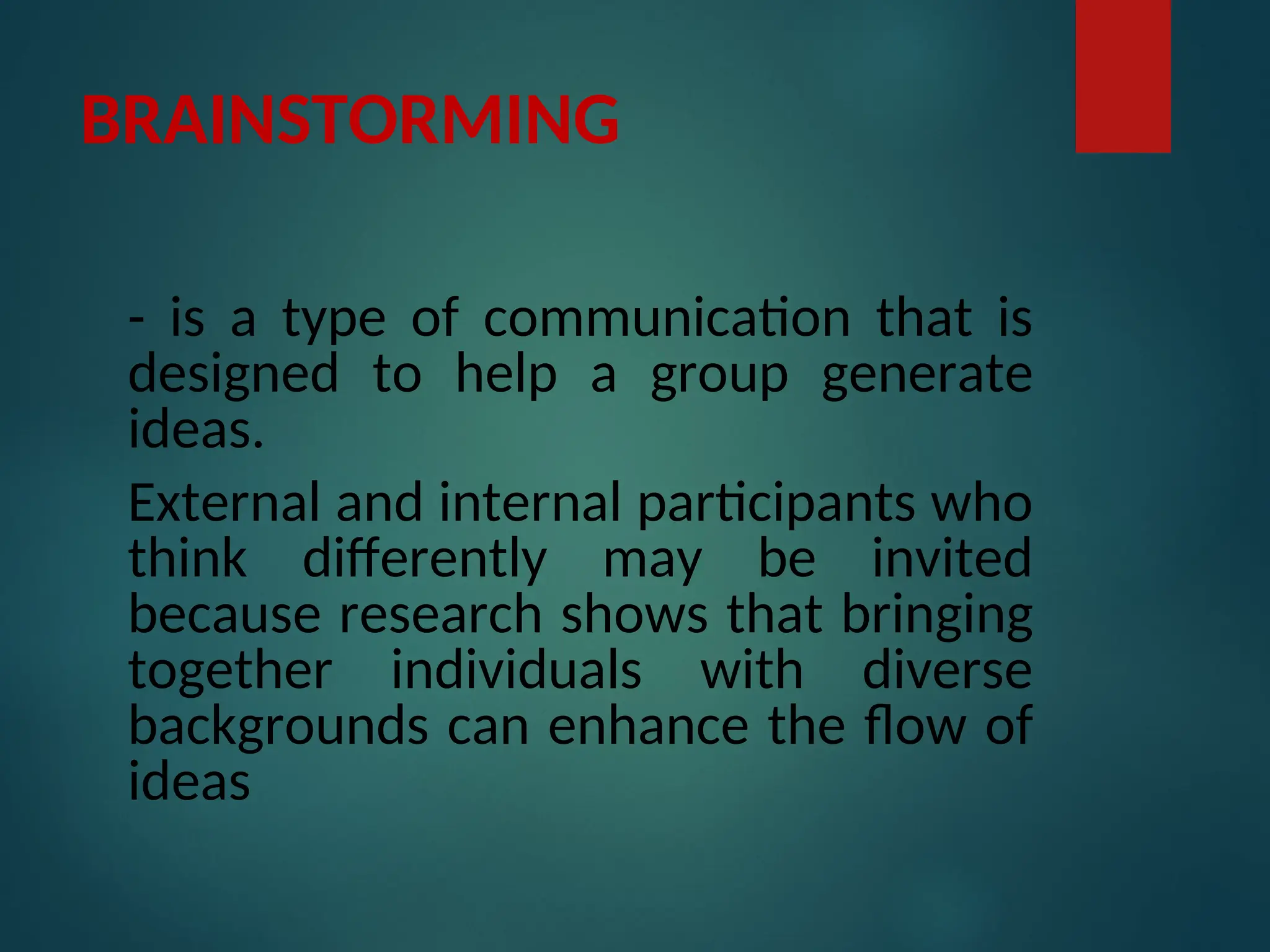 Different Types of Small Group Communication | PPT