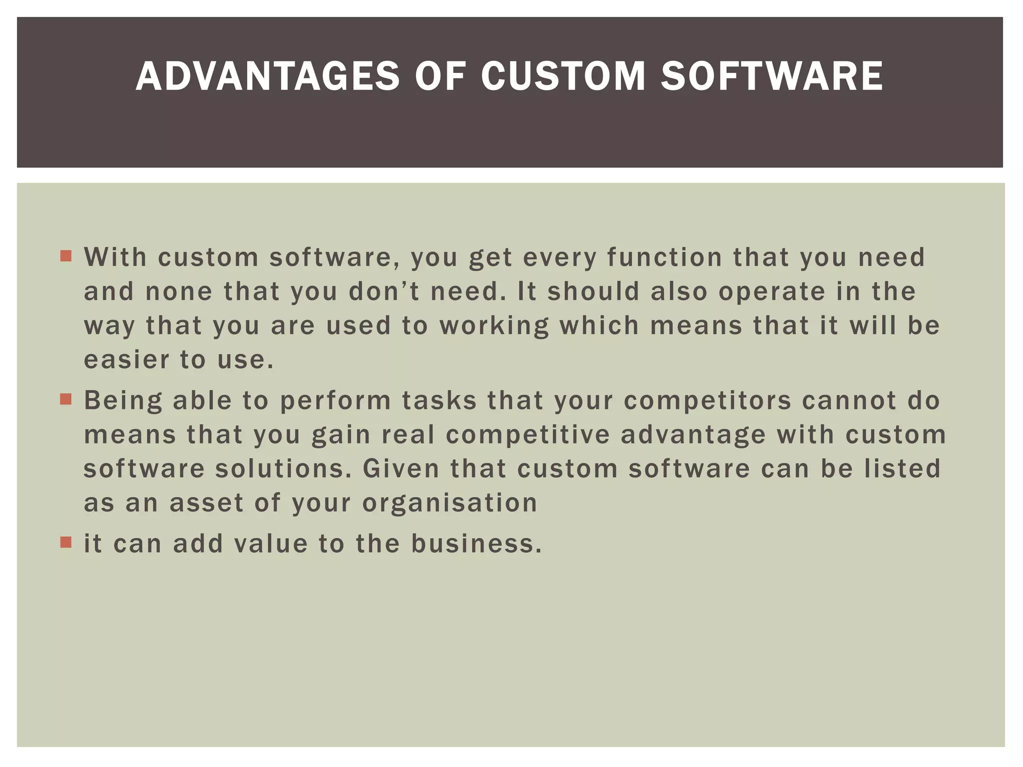 Types of software, advantages and disadvantages | PPTX