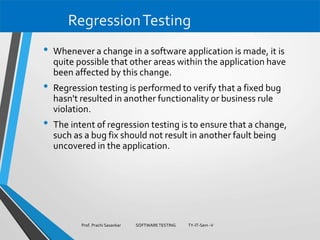 Types of software testing | PDF