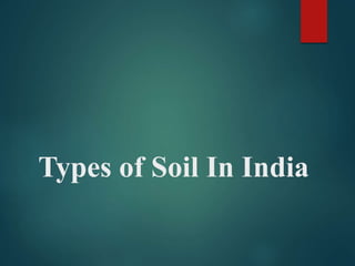 Types of Soil In India
 