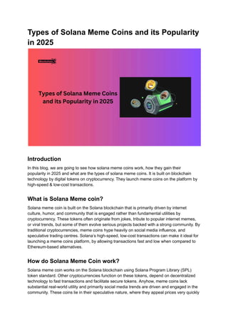 Types of Solana Meme Coins and its Popularity in 2025.pdf
