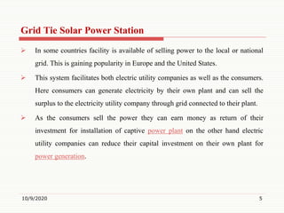 Types of Solar Power Station