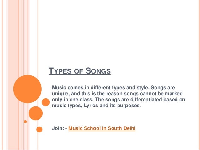 Types Of Songs