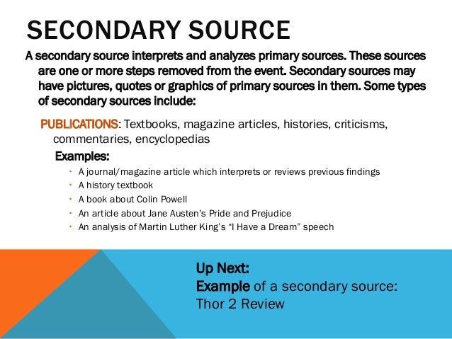 Types of Sources