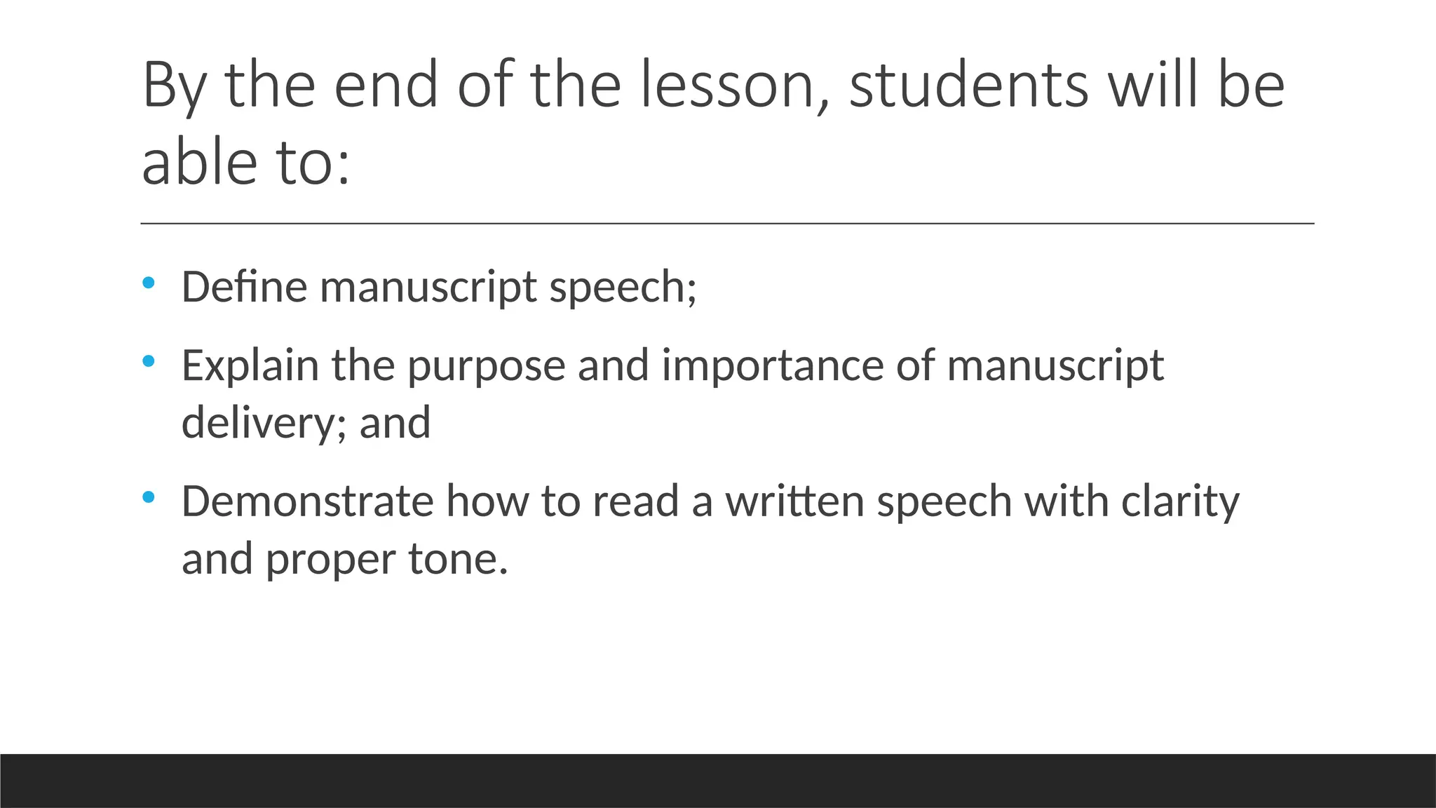 Types of Speech According to Delivery – Manuscript Speech.pptx