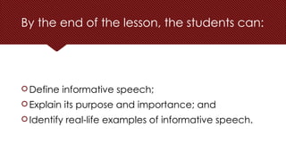 Types of Speech According to Purpose – Informative,Persuasive,Ent.pptx