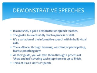 Types of speeches | PPT