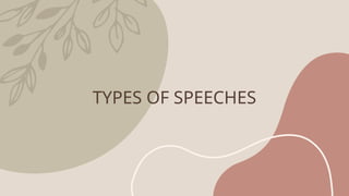 Spoken Text Types ORAL COMMUNICATION IN CONTEXT TYPES OF SPEECHES.pptx