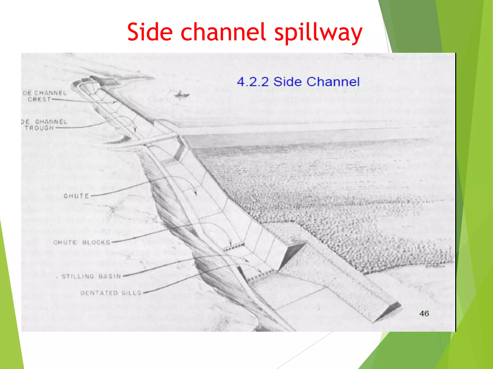 Side channel spillway
 