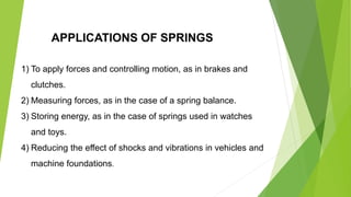 Types of springs, its application and reasons | PPTX