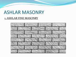 Types of stone masonry | PPTX
