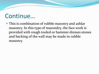 Types of stone masonry | PPTX