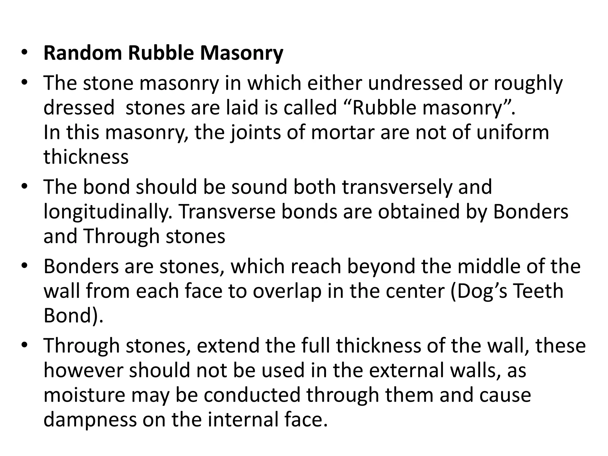 Types of stone masonry | PPTX