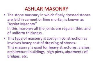 Types of stone masonry