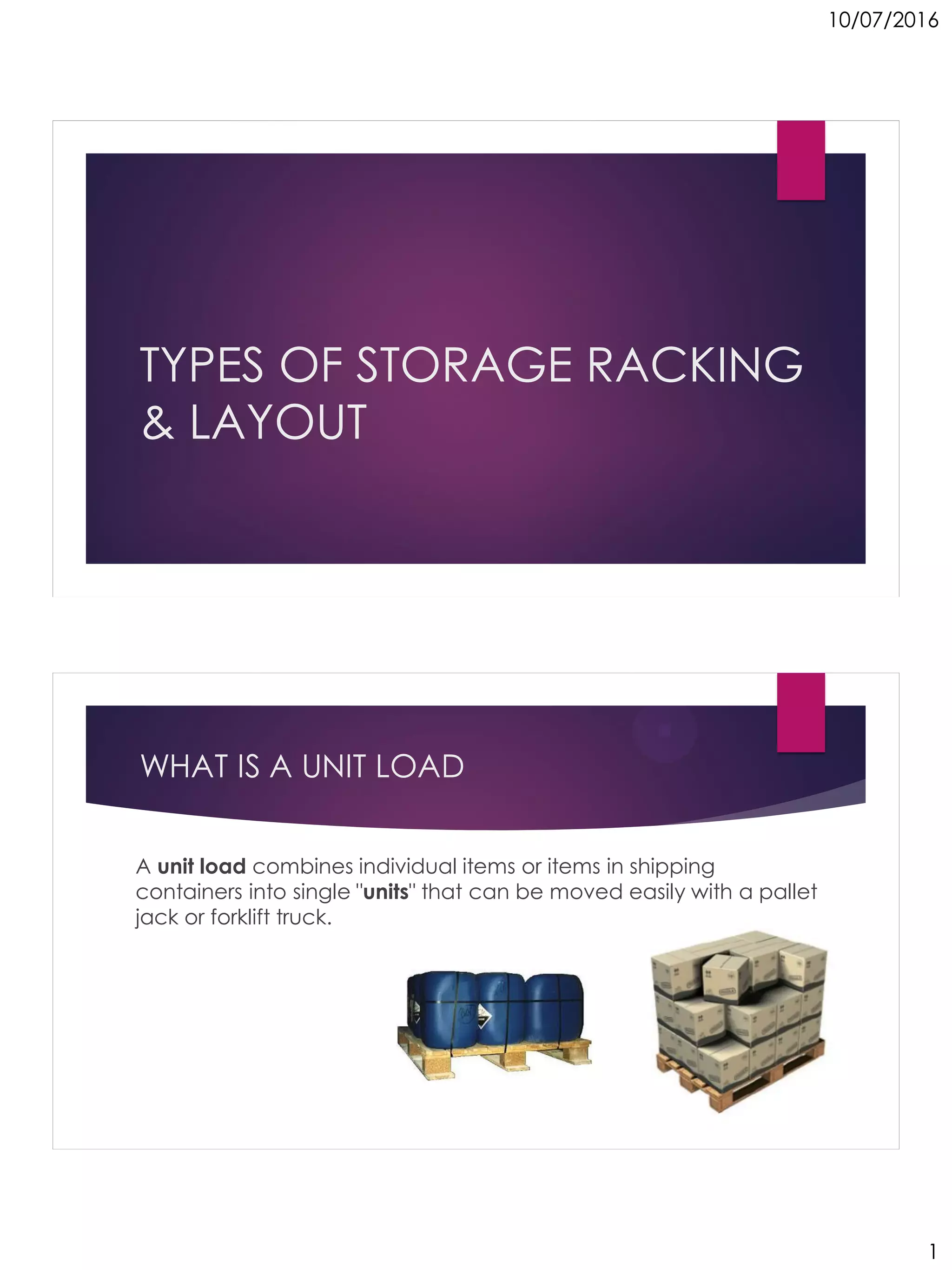Storage Container Racking Layout Types of storage racking & layout | PDF
