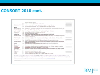CONSORT 2010 cont.
 