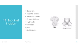 Surgical incision (Physiotherapy) (General Surgical Incision) | PPTX