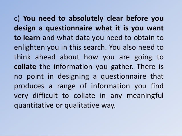 Types of survey questions research