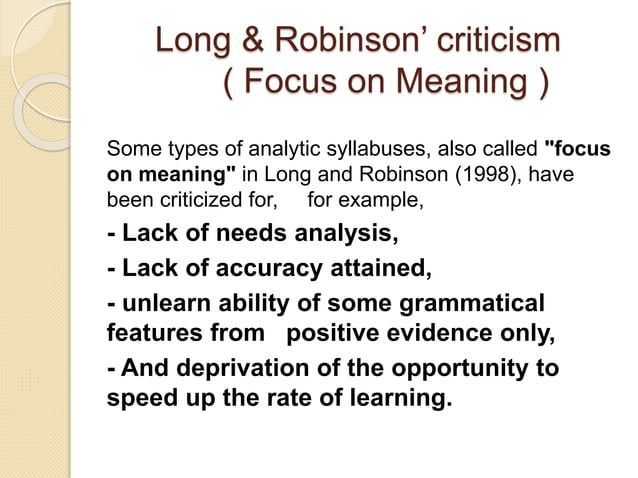 Types Of Syllabus Design PPT
